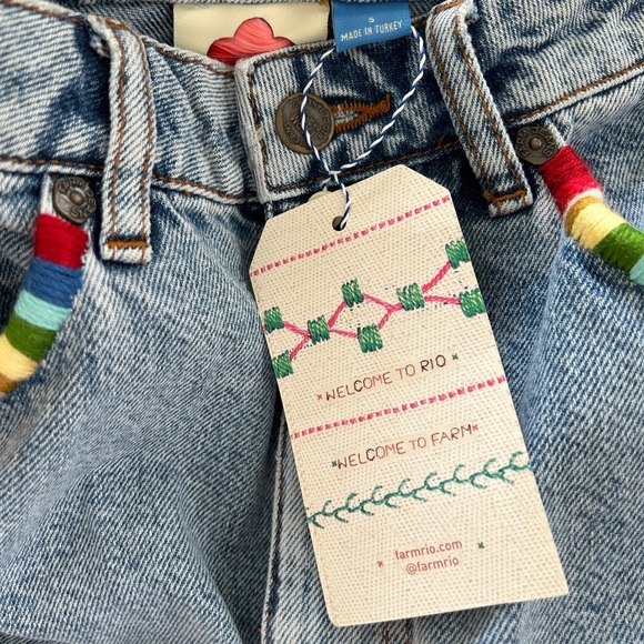 Farm Río for Anthropologie Embroidered Denim Skirt - Picture 10 of 14